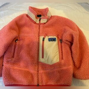 Patagonia Girls Fleece Jacket, Size 5-6.